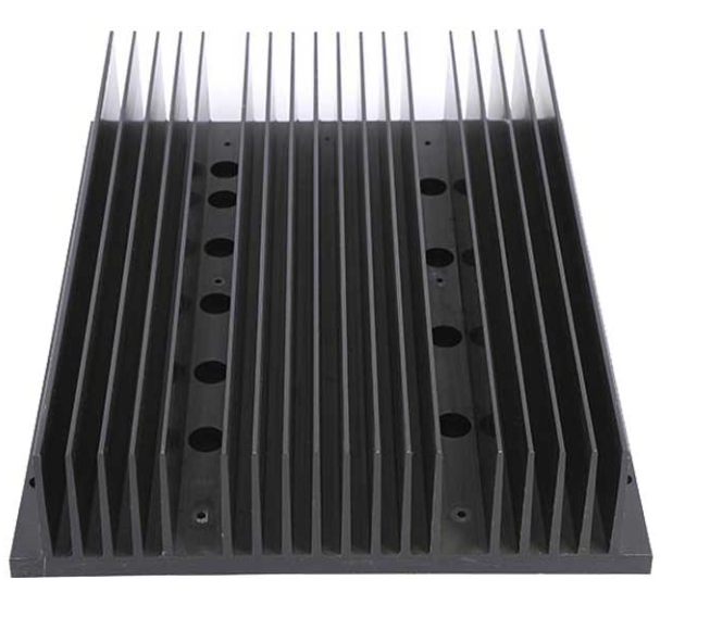 Black Extruded heat sinks